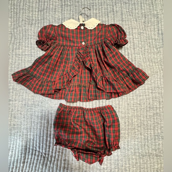 Vintage Christmas Plaid Dress set - Picture 2 of 5